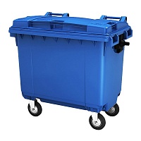 Мусорный бак 1100 литров синий в Туле выбрать из каталога ПластикПроф