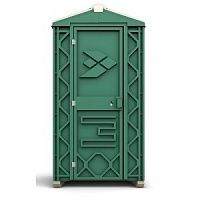 Туалетная кабина для стройки Эконом с азиатским баком купить в Туле